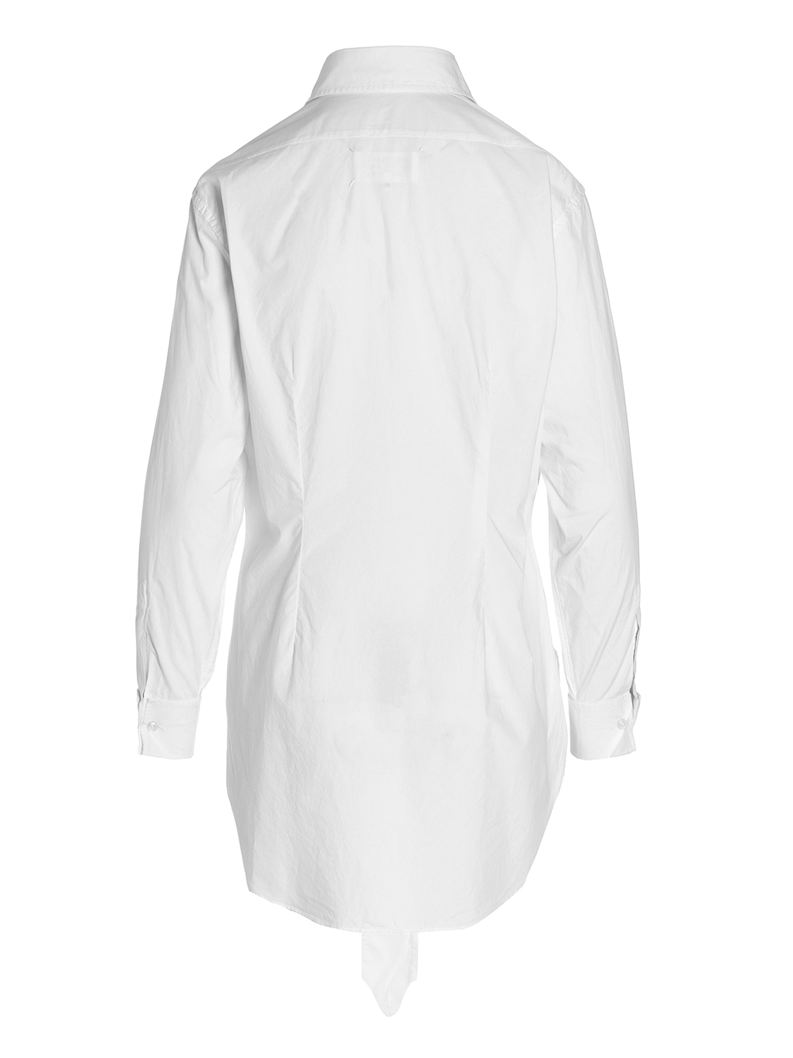 Logo Embroidery Shirt White Cotton Shirt, Blouse