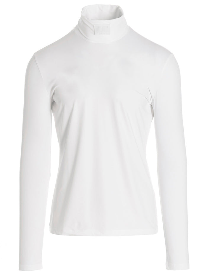 Logo Lycra Sweater White Polyamide Elastane Sweater, Cardigans