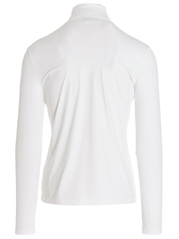 Logo Lycra Sweater White Polyamide Elastane Sweater, Cardigans