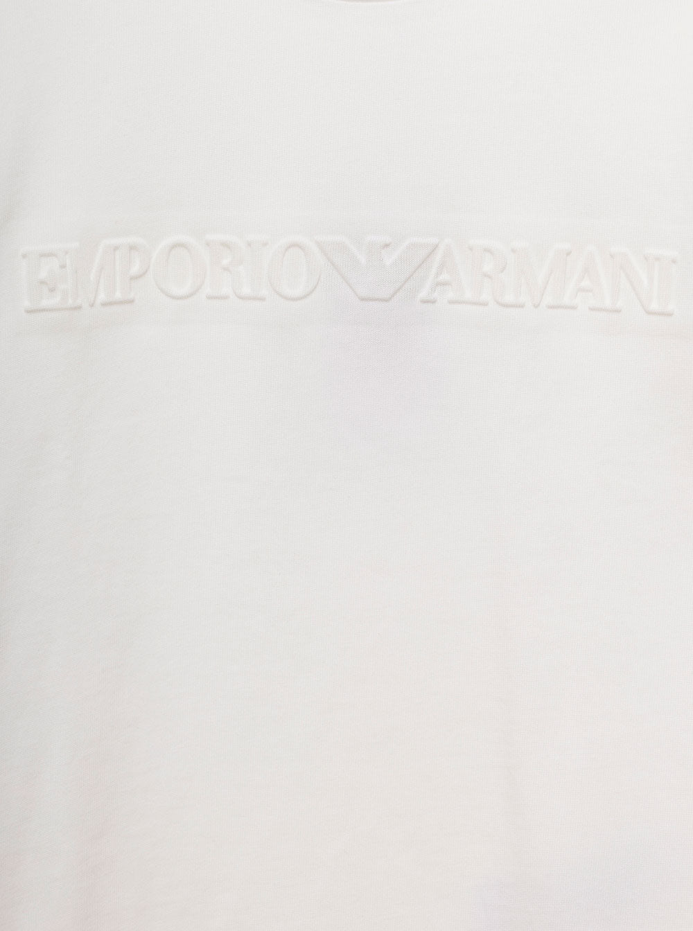 White T-Shirt With Tonal Logo Print Cotton Boy Tshirts And Polo Shirts