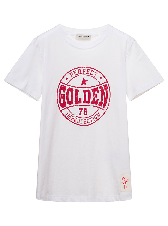 White T-Shirt With Graphic Print Cotton Boy Tshirts And Polo Shirts