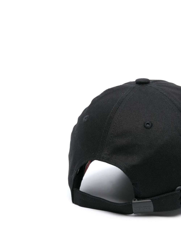Black Baseball Cap With Front Logo Cotton Man Hats And Gloves