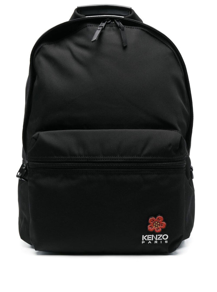 Black Backpack With Boke Flower Logo Nylon Man Backpacks And Belt Bags