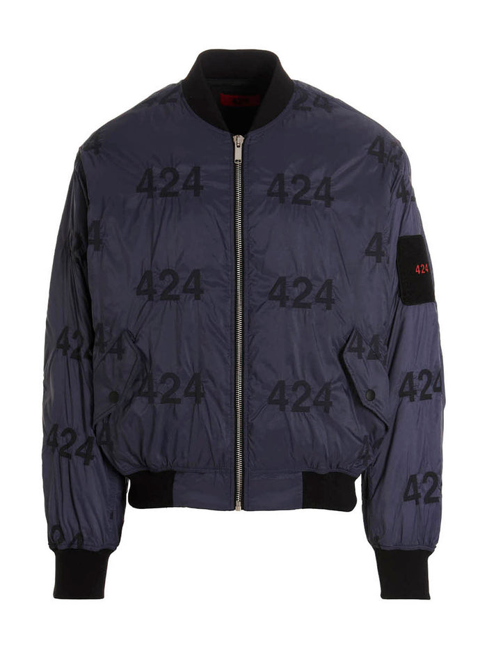 Reversible logo bomber jacket. Multicolor Polyamide Down Jacket, Parka, Casual Jackets