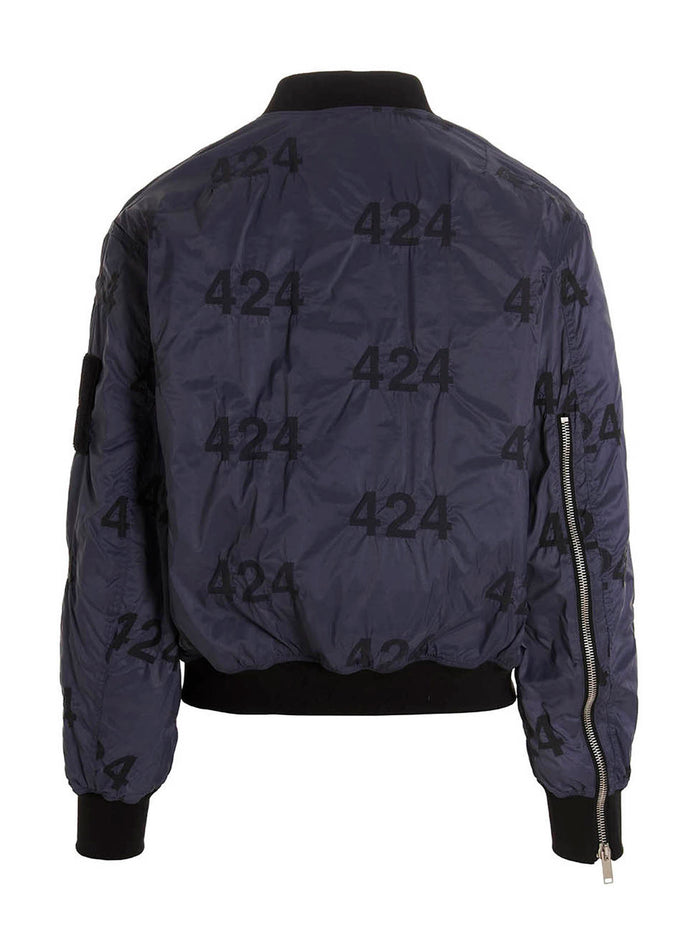 Reversible logo bomber jacket. Multicolor Polyamide Down Jacket, Parka, Casual Jackets