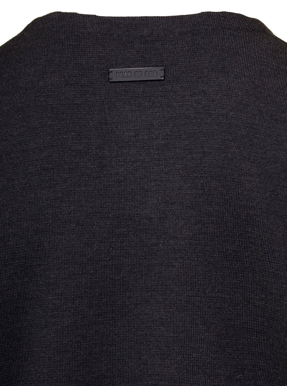 Black Pullover With Short Closure Wool Man Jersey