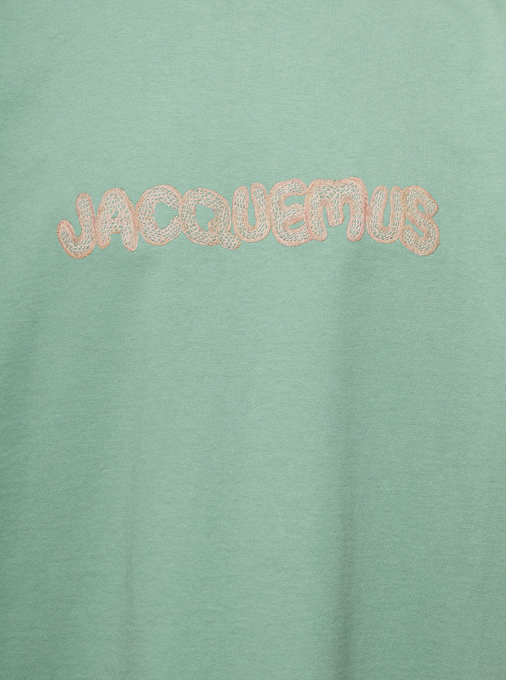 Raphia Green T-Shirt With Front Logo Embroidery Cotton Man Tshirts And Polo Shirts