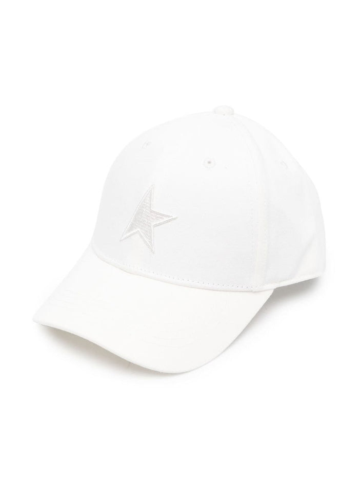 White Baseball Cap With Embroidered Star Cotton Boy Hats And Gloves