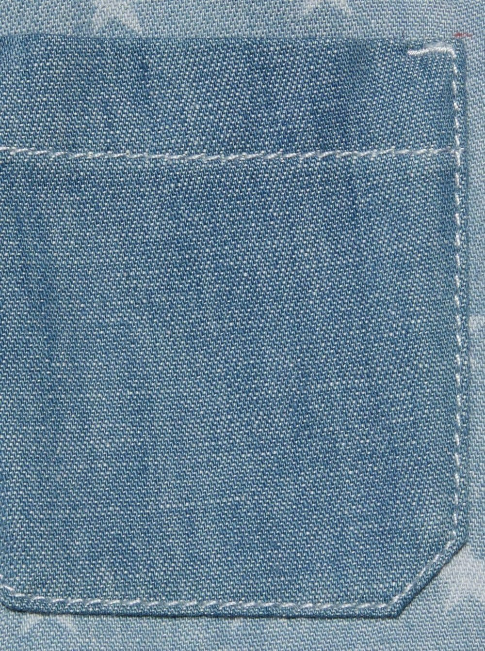 Blue Denim Shorts With Star Motif All-Over Cotton Boy Light And Bermuda