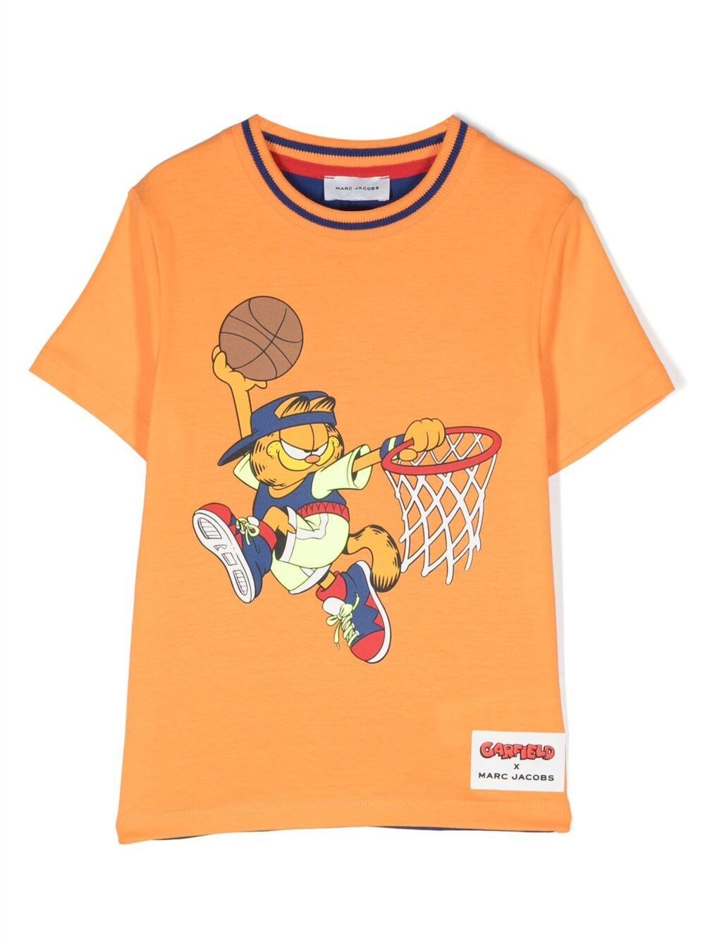 Orange T-Shirt With Grafield And Logo Print Cotton Boy Tshirts Polo Shirts