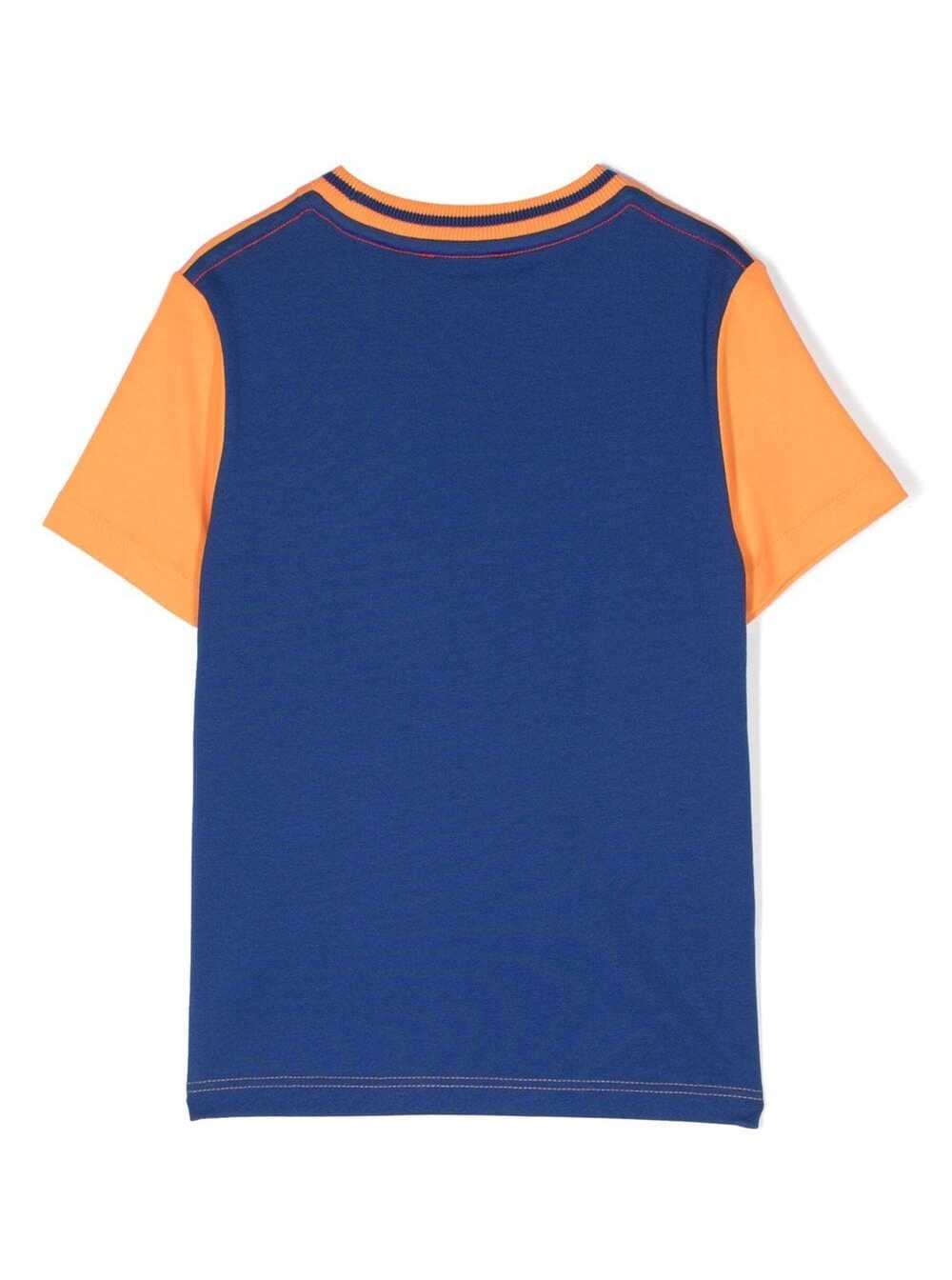 Orange T-Shirt With Grafield And Logo Print Cotton Boy Tshirts Polo Shirts