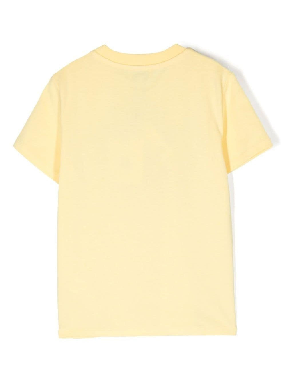 Yellow T-Shirt With Printed Elephant And Logo Cotton Boy Tshirts Polo Shirts