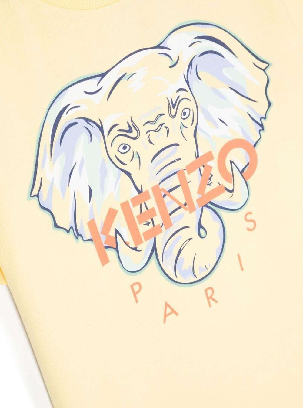 Yellow T-Shirt With Printed Elephant And Logo Cotton Boy Tshirts Polo Shirts