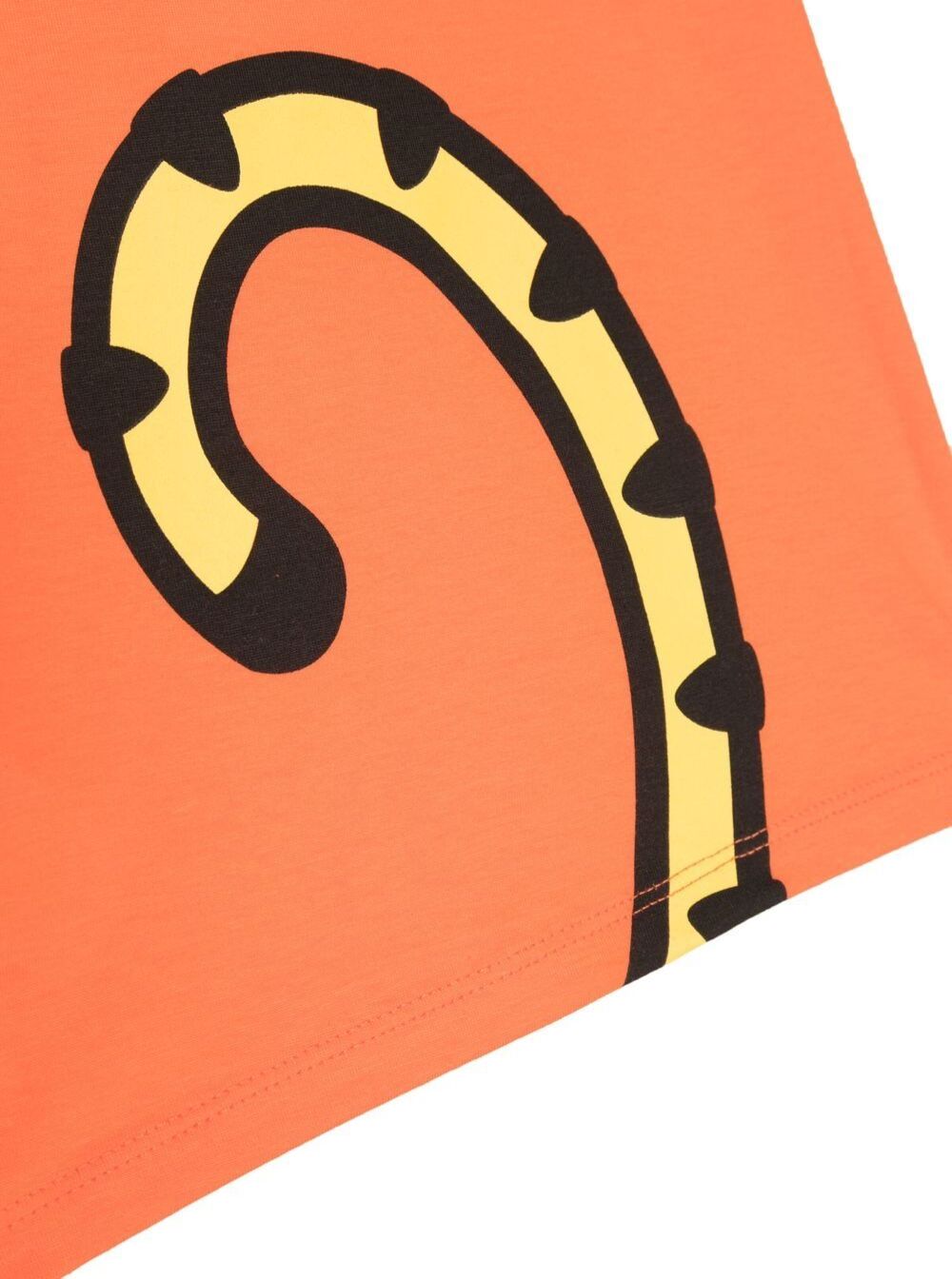 Orange Crewneck T-Shirt With Printed Tiger And Logo On The Front Cotton Boy Tshirts Polo Shirts