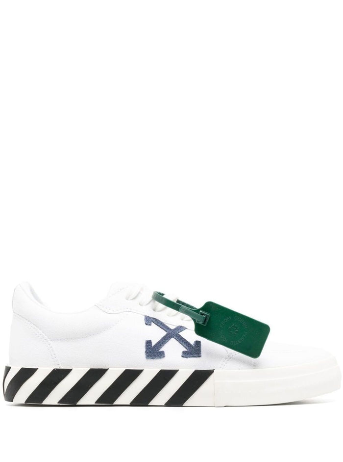 Vulcanized Low-Top Sneakers White Canvas Man Cotton