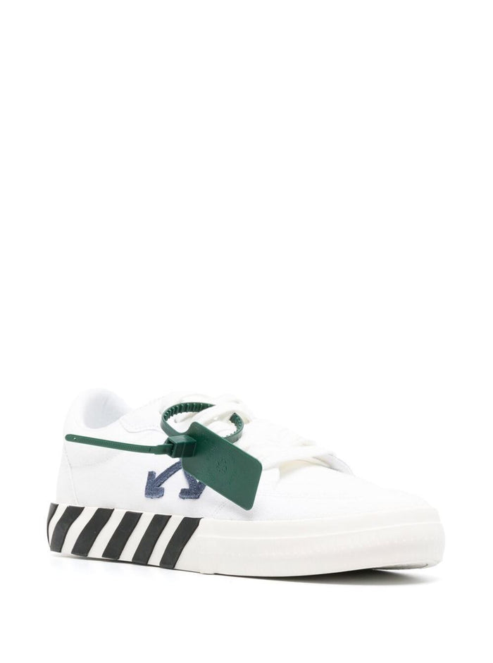 Vulcanized Low-Top Sneakers White Canvas Man Cotton
