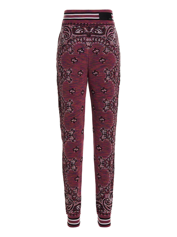 Space Dye Bandana joggers Purple Cotton Pant