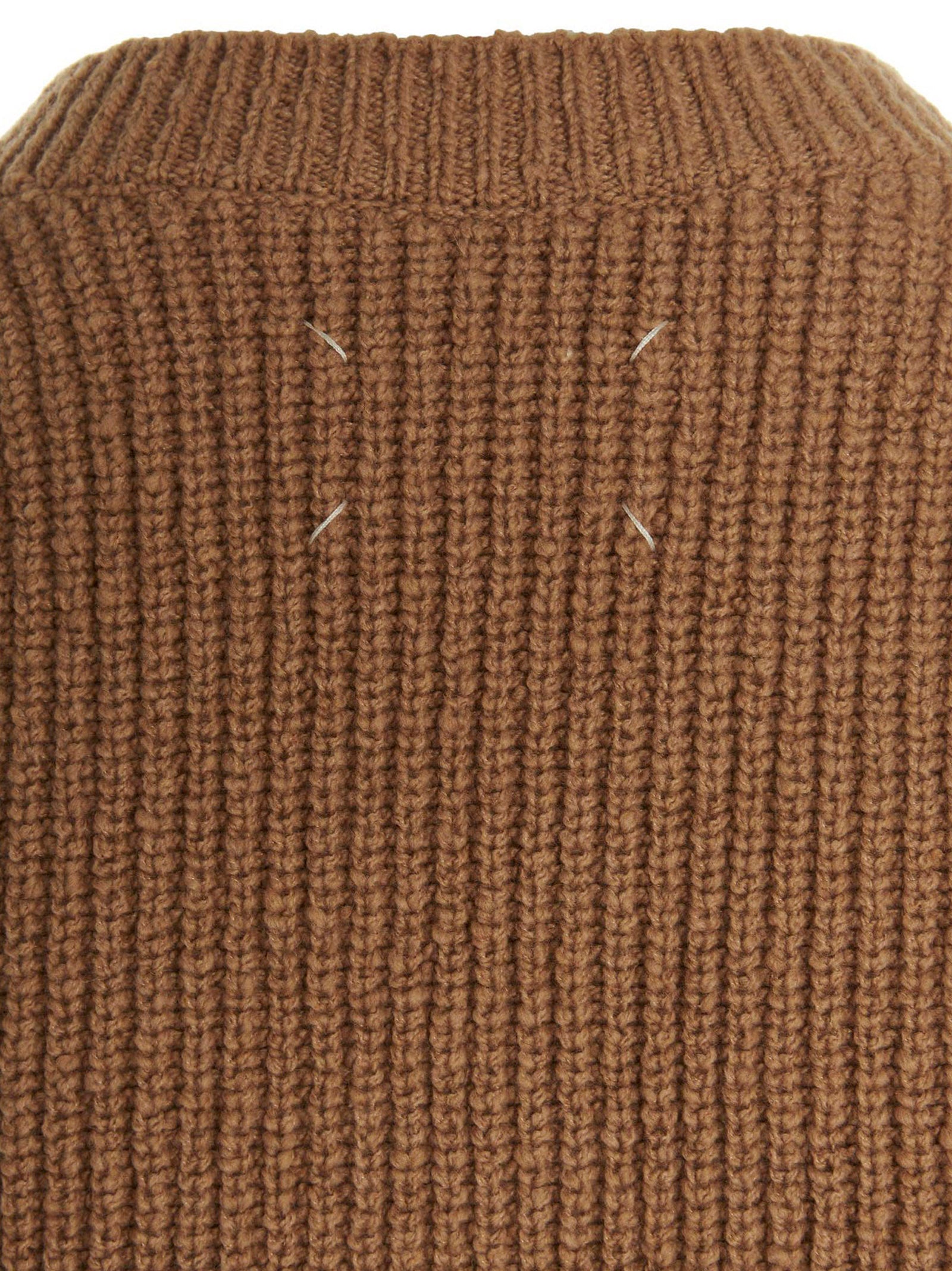 V-neck vest Beige Wool Cashmere Polyamide Gilet