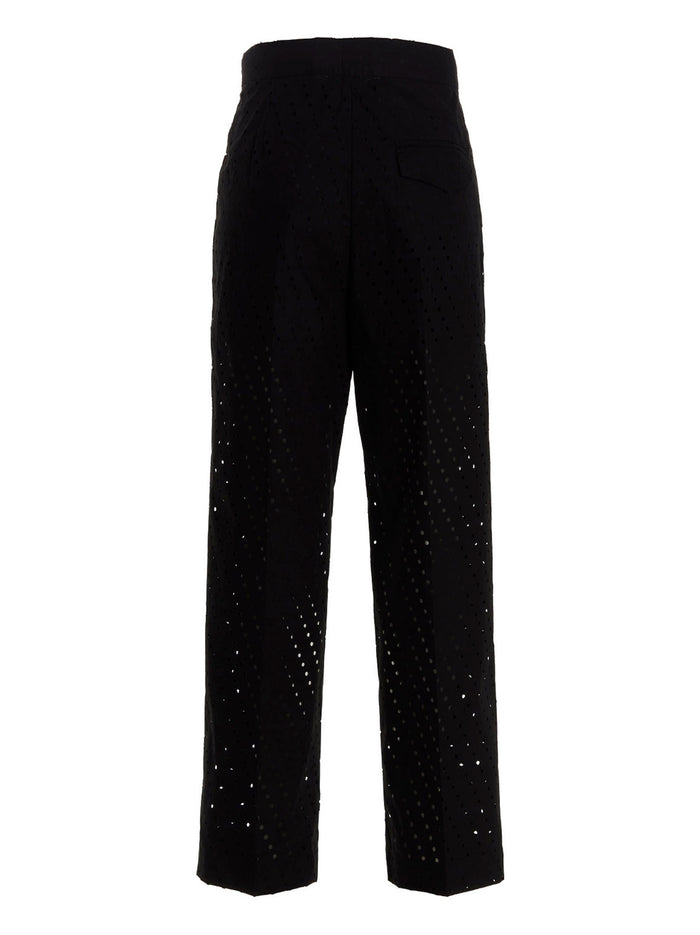 pleated t-shirt Black Cotton Pant