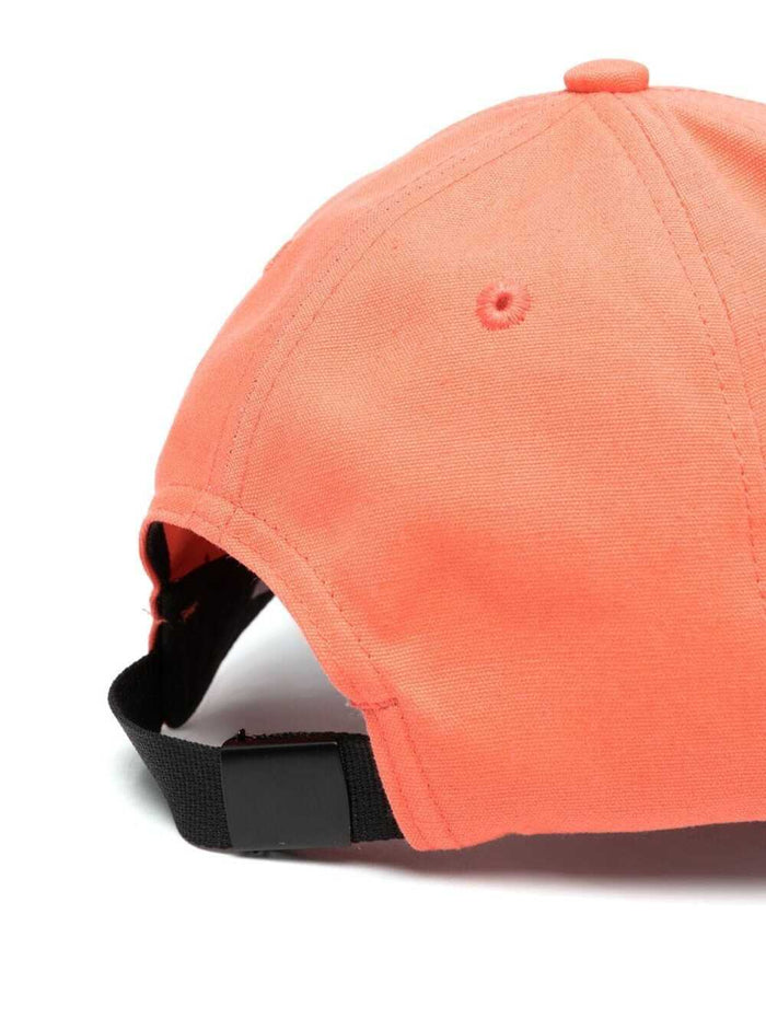 Orange Cotton Hat With Logo And Gloves