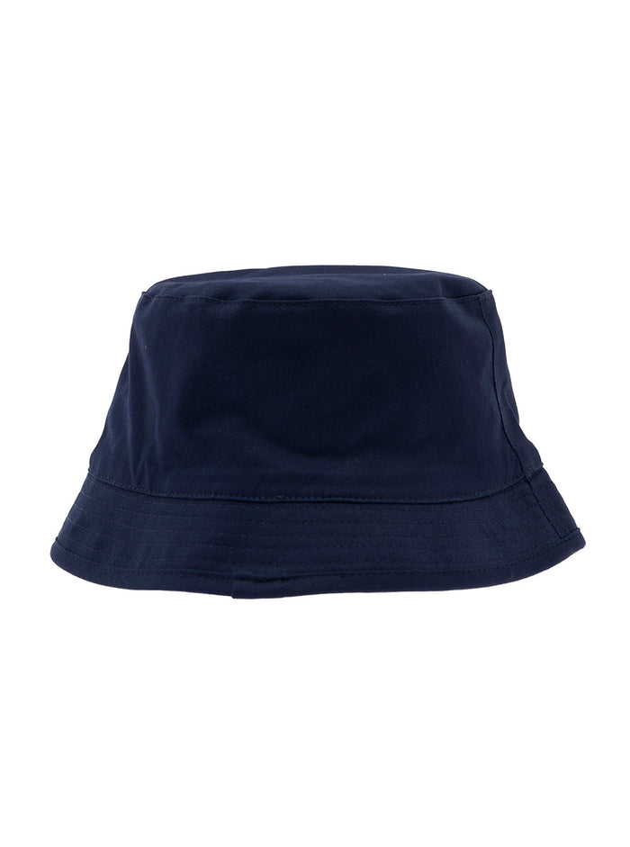 Blue Bucket Hat With Teddy Bear Print Stretch Cotton Boy Blu Elastane And Gloves