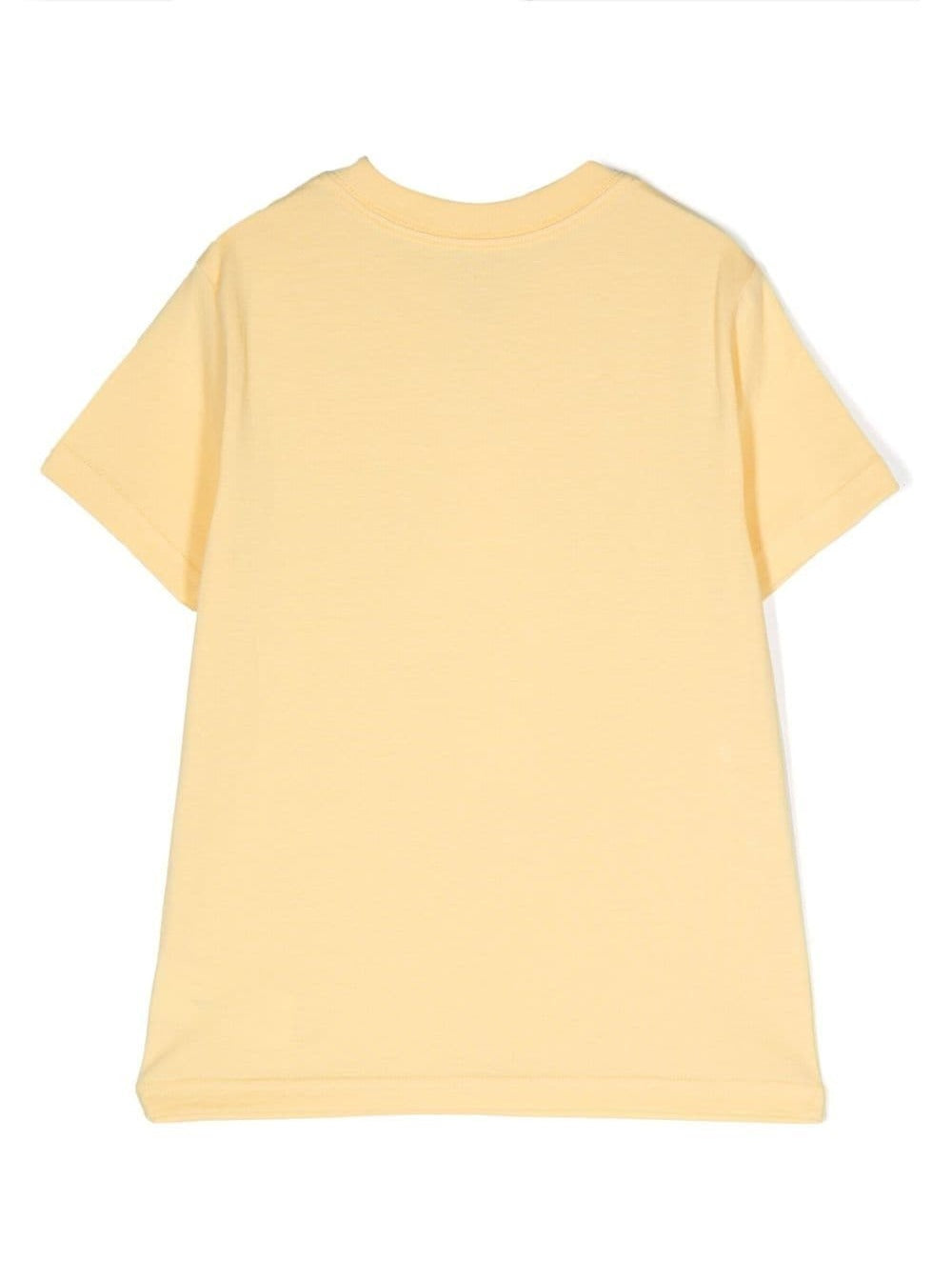 Yellow Crewneck T-Shirt With Teddy Bear Print Cotton Boy Tshirts And Polo Shirts