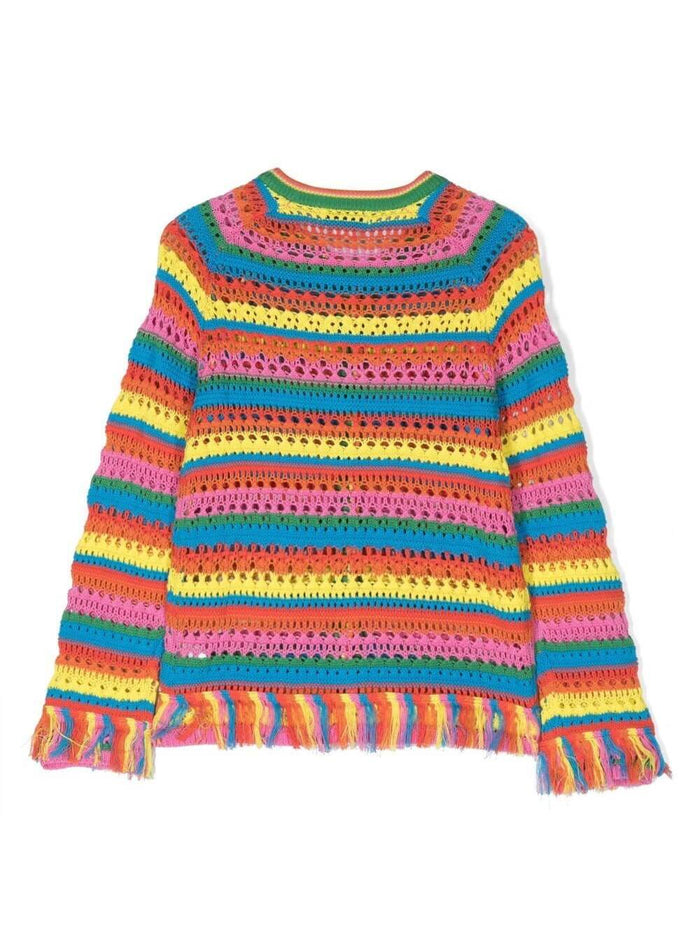 Multicolor Knit Cardigan Stella Mccartney Kids Girl Cotton Jersey