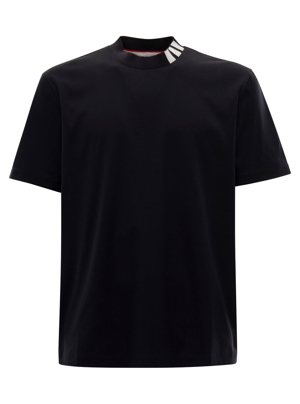 Black Relaxed 4-Bar Stripe Detail Cotton Man Thom Browne Blu Tshirts And Polo Shirts