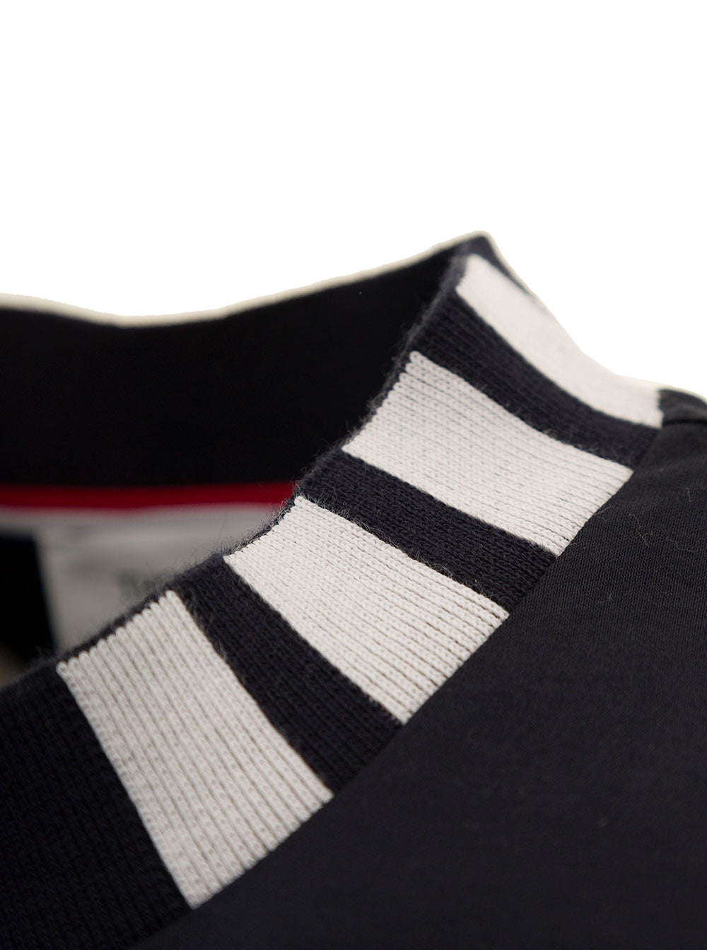 Black Relaxed 4-Bar Stripe Detail Cotton Man Thom Browne Blu Tshirts And Polo Shirts
