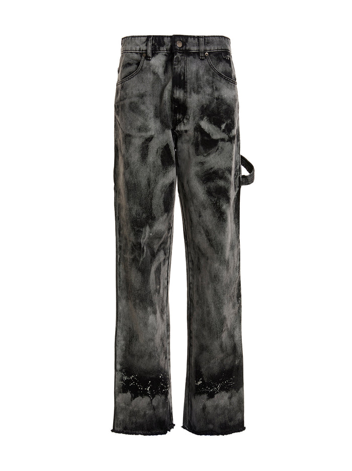 John Relaxed Worker Jeans Gray Cotton