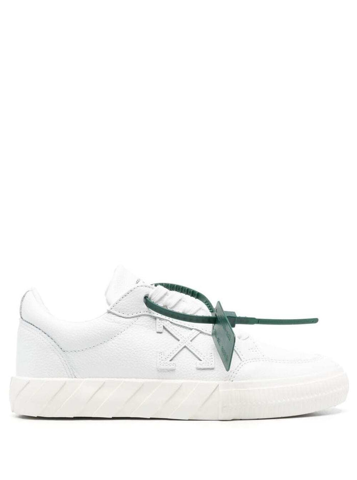 Low Vulcanized Leather White Calf Sneaker