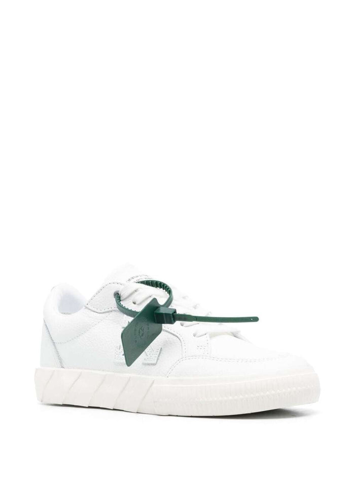 Low Vulcanized Leather White Calf Sneaker