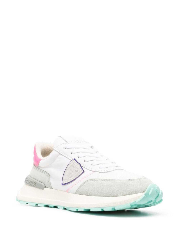 Antibes Low-Top Sneakers With Logo Patch White Leather Woman Calf