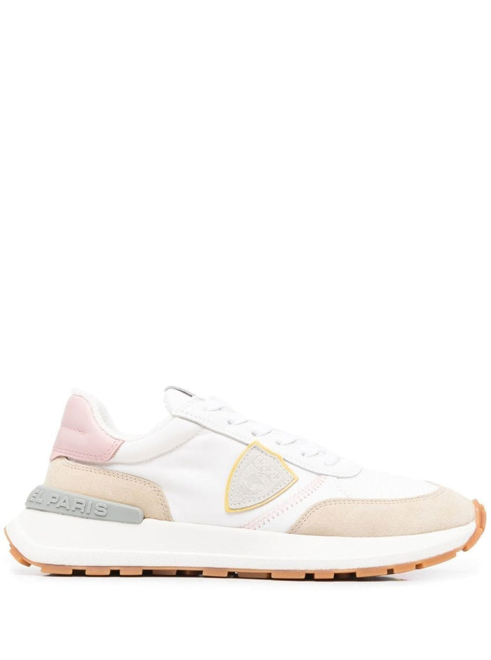 Panelled Antibes Low-Top Sneakers White Leather Woman Calf