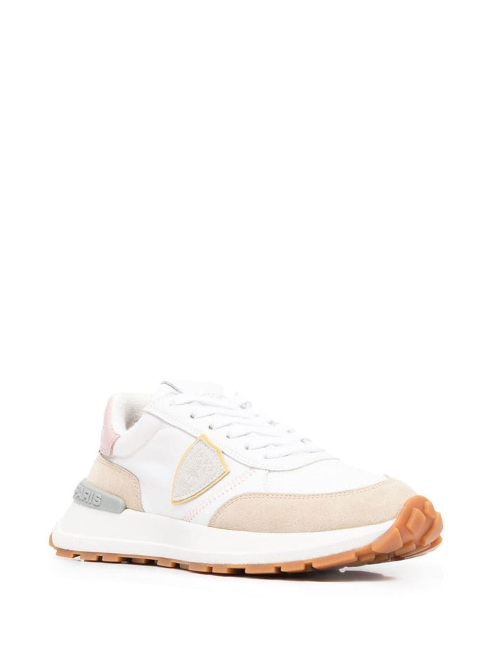 Panelled Antibes Low-Top Sneakers White Leather Woman Calf