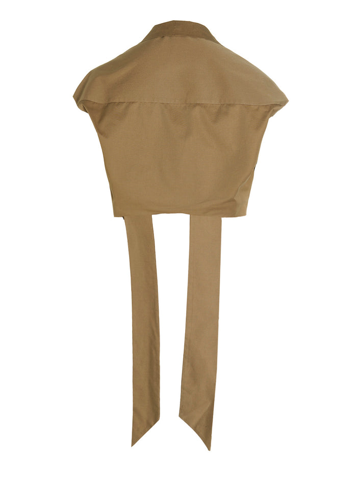 Charlotte Top Brown Cotton Tops