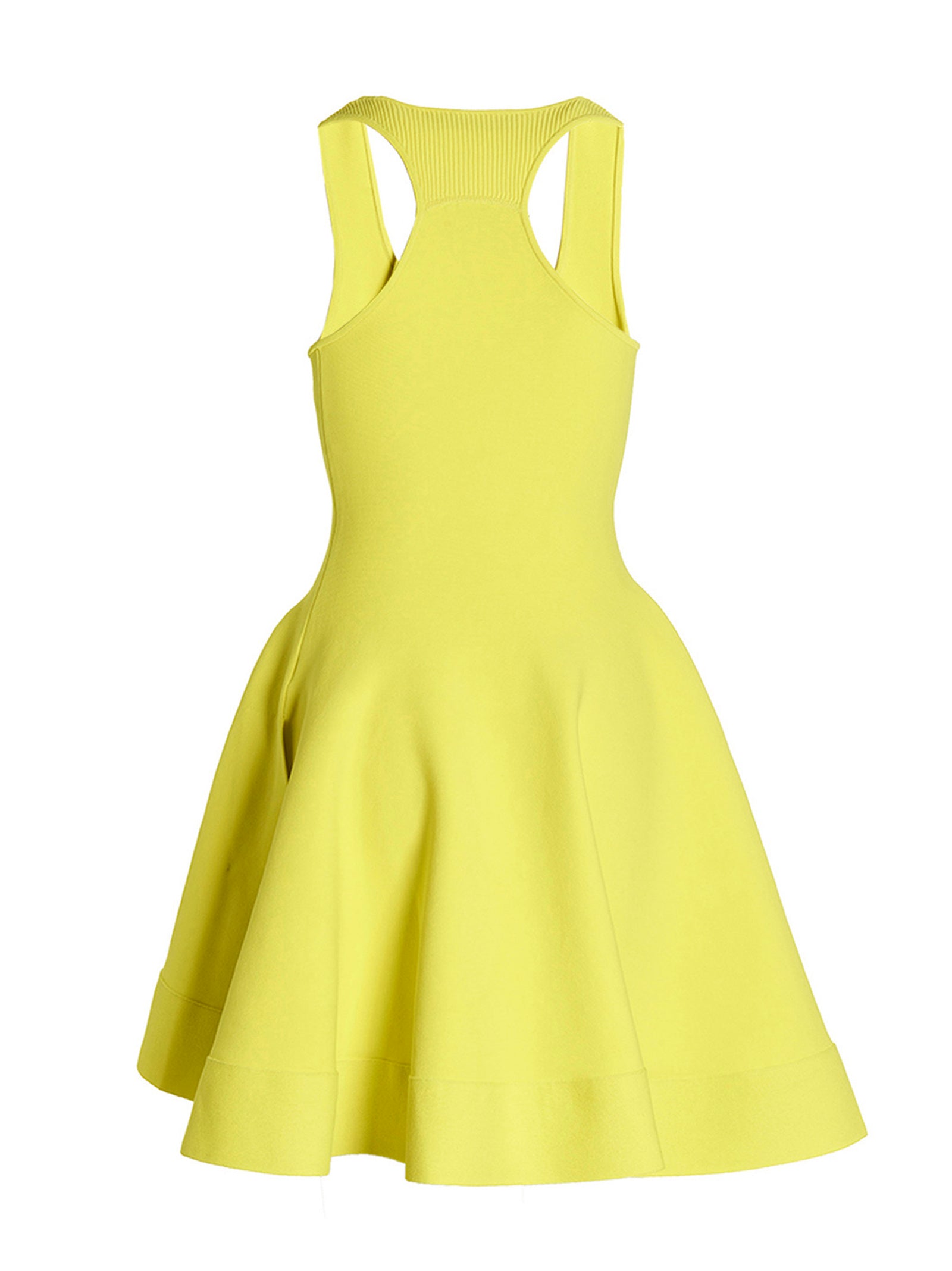 Knitted Dress Yellow Viscose Polyamide