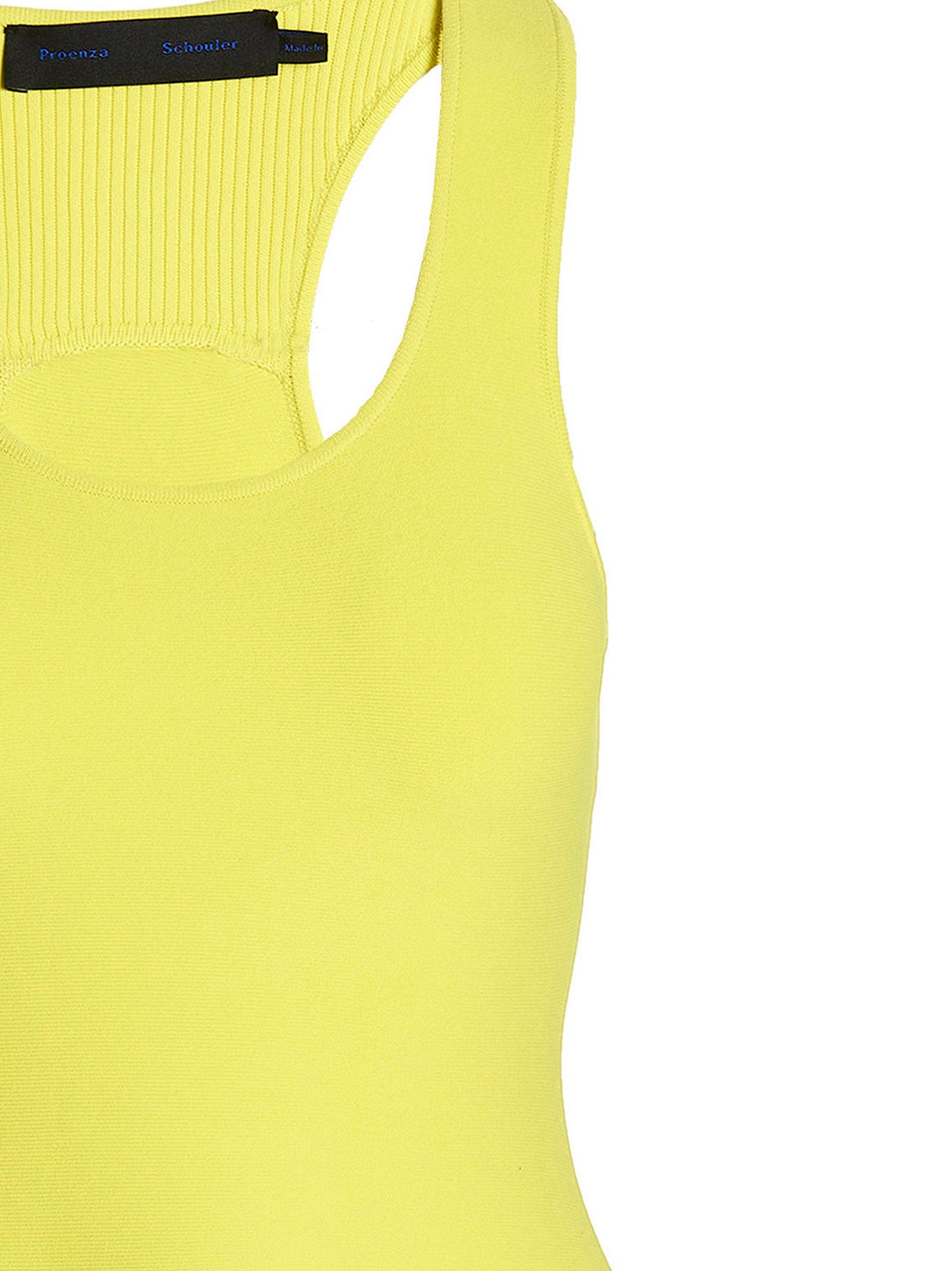 Knitted Dress Yellow Viscose Polyamide