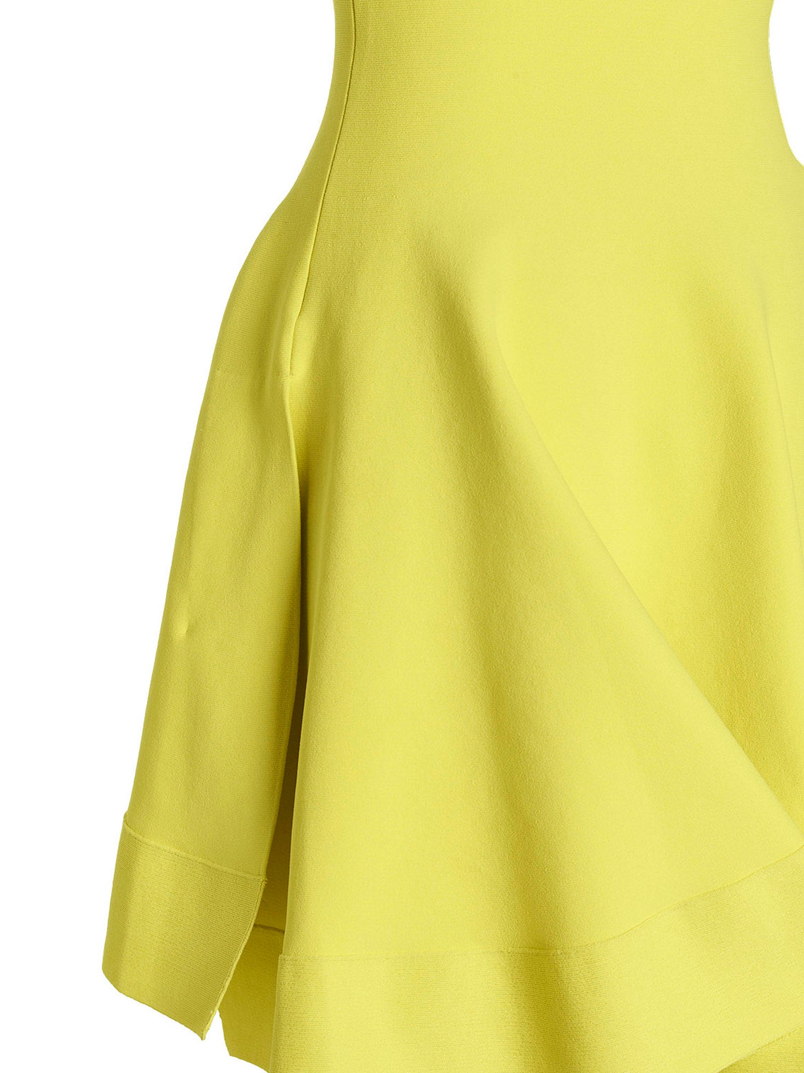 Knitted Dress Yellow Viscose Polyamide