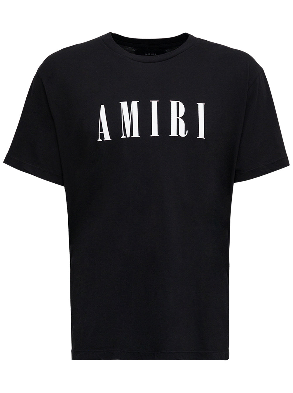 Black Cotton T-Shirt With Logo Print Amiri Man Tshirts And Polo Shirts