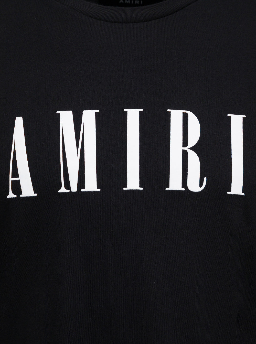 Black Cotton T-Shirt With Logo Print Amiri Man Tshirts And Polo Shirts