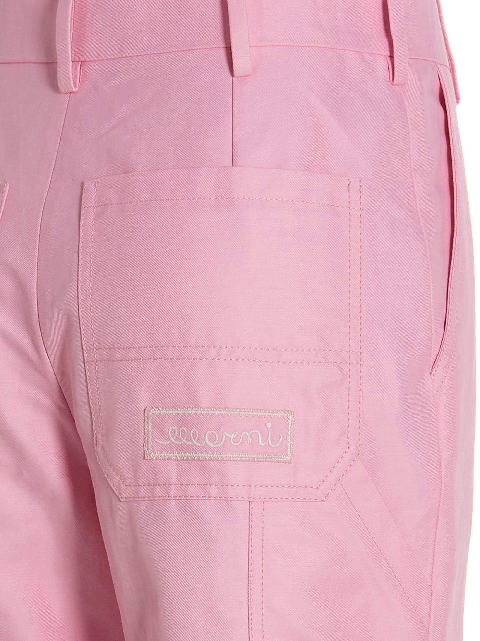 Logo embroidery pants Pink Polyamide
