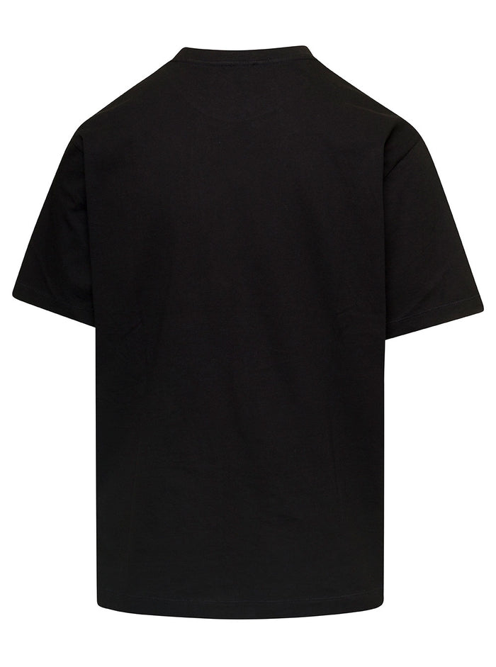 Black-Shirt With Boke Flower Logo On The Chest Cotton Man Tshirts And Polo Shirts