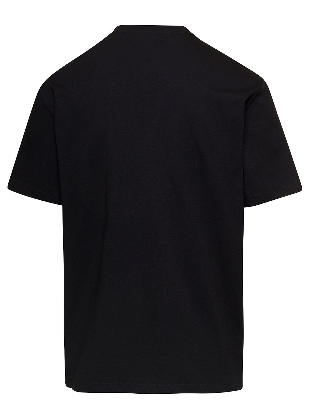 Black Crewneck T-Shirt With Logo And Bandana Rabbit Print Cotton Man Tshirts Polo Shirts