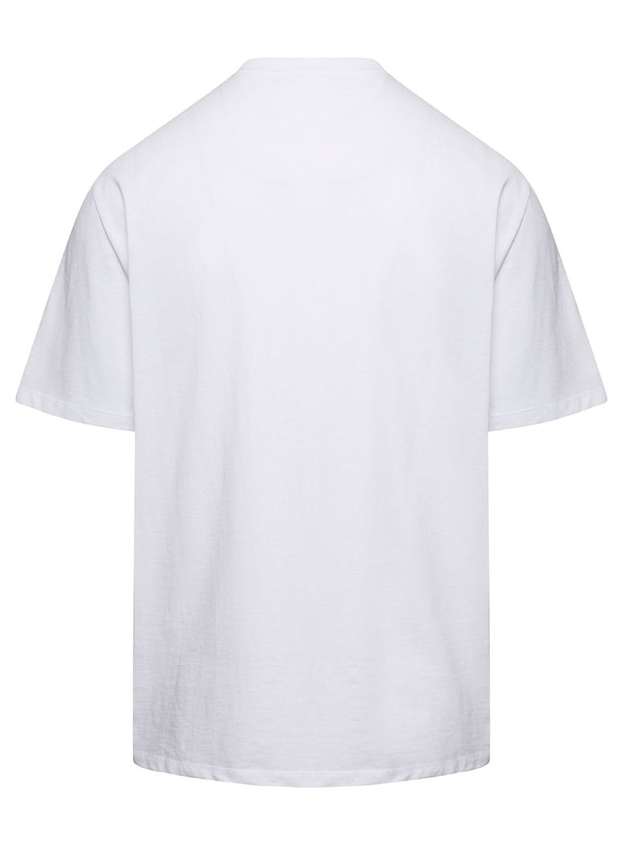 White Crewneck T-Shirt With Logo And Bandana Rabbit Print Cotton Man Tshirts Polo Shirts