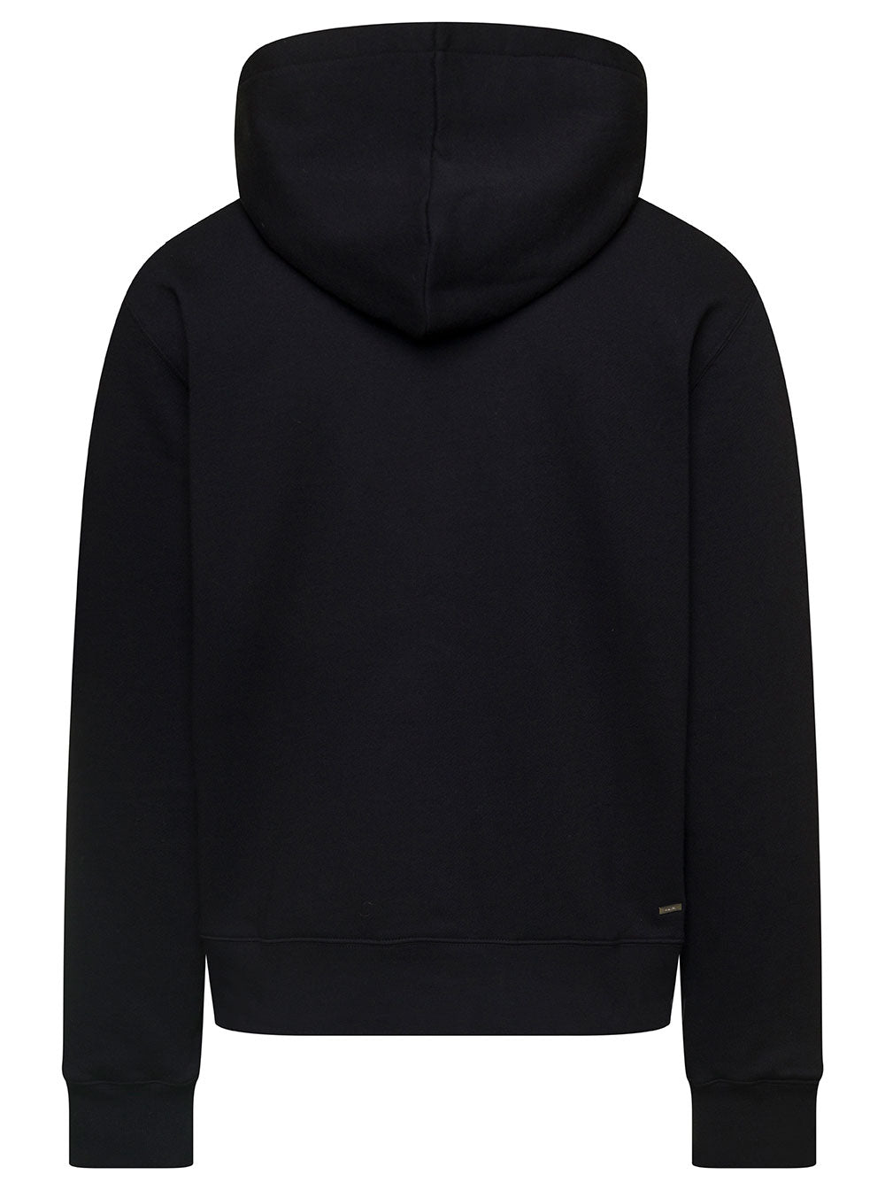 Black Hoodie With Logo And Bandana Rabbit Print Cotton Man Sweatshirts