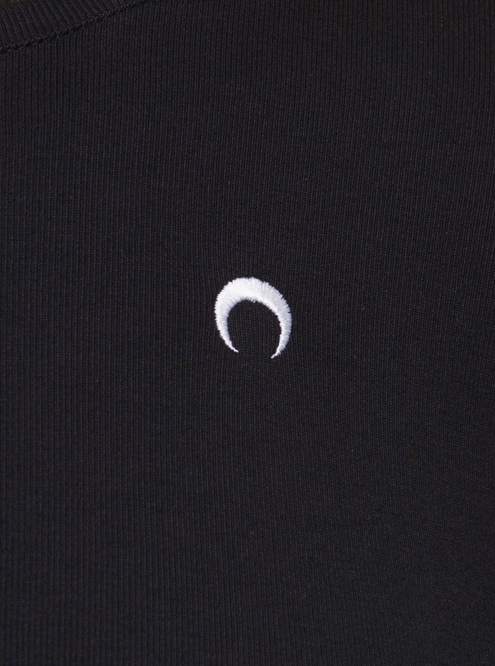 Black Fitted T-Shirt With Logo On The Front Organic Cotton Man Tshirts And Polo Shirts
