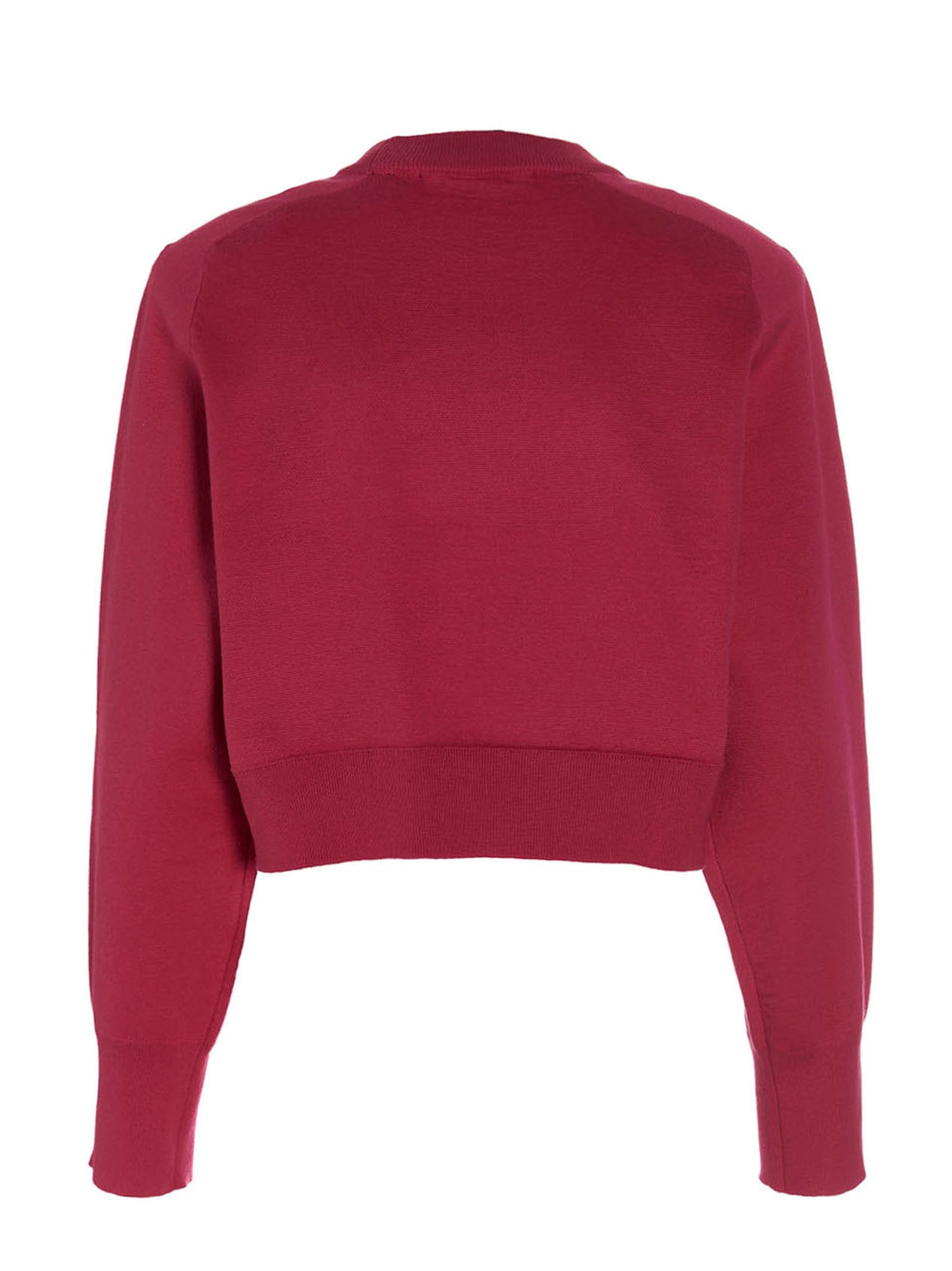 Firm Rhinestone sweatshirt Fuchsia Cotton Cachemire