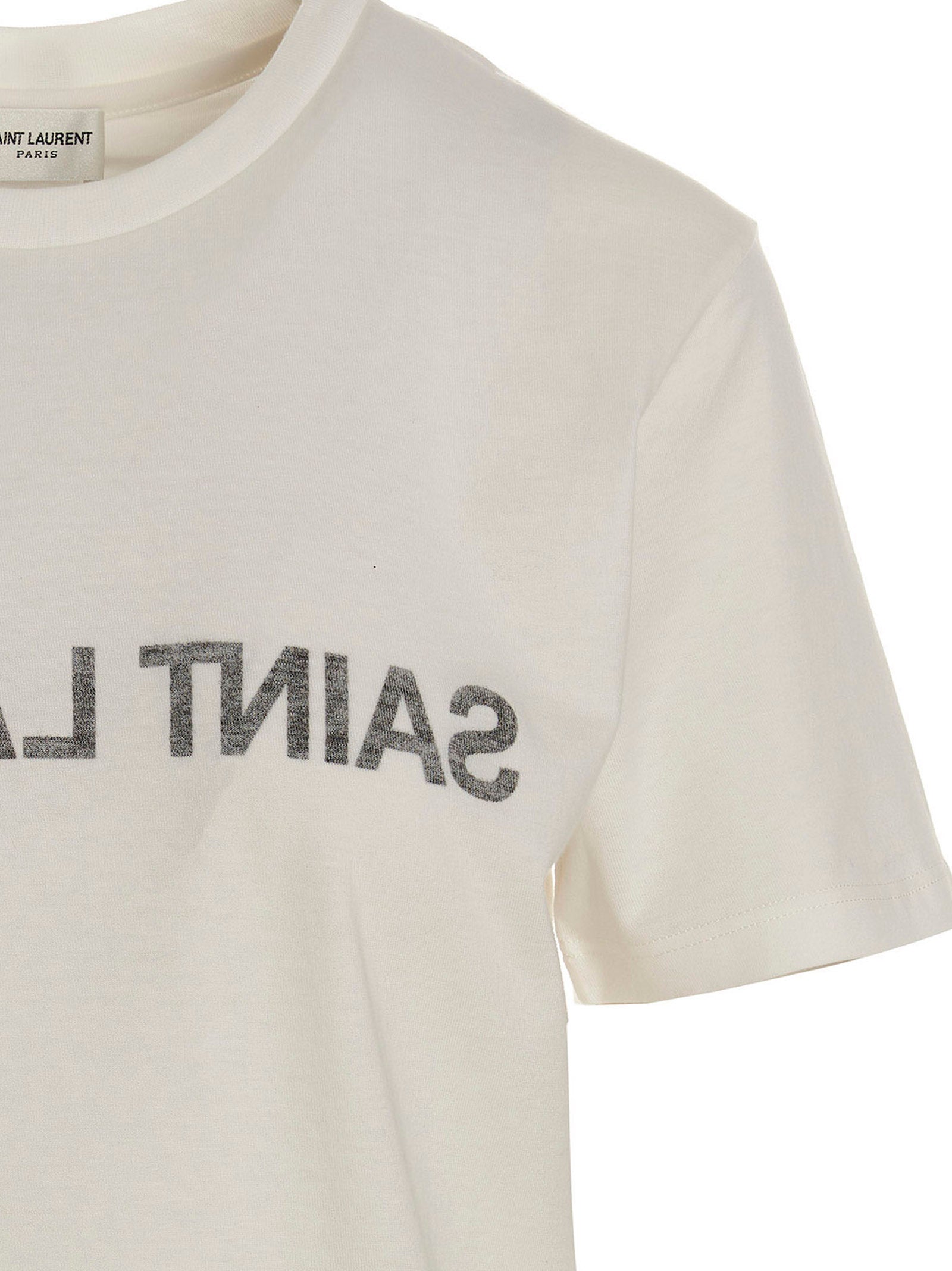 Logo print T-shirt White/black Cotton