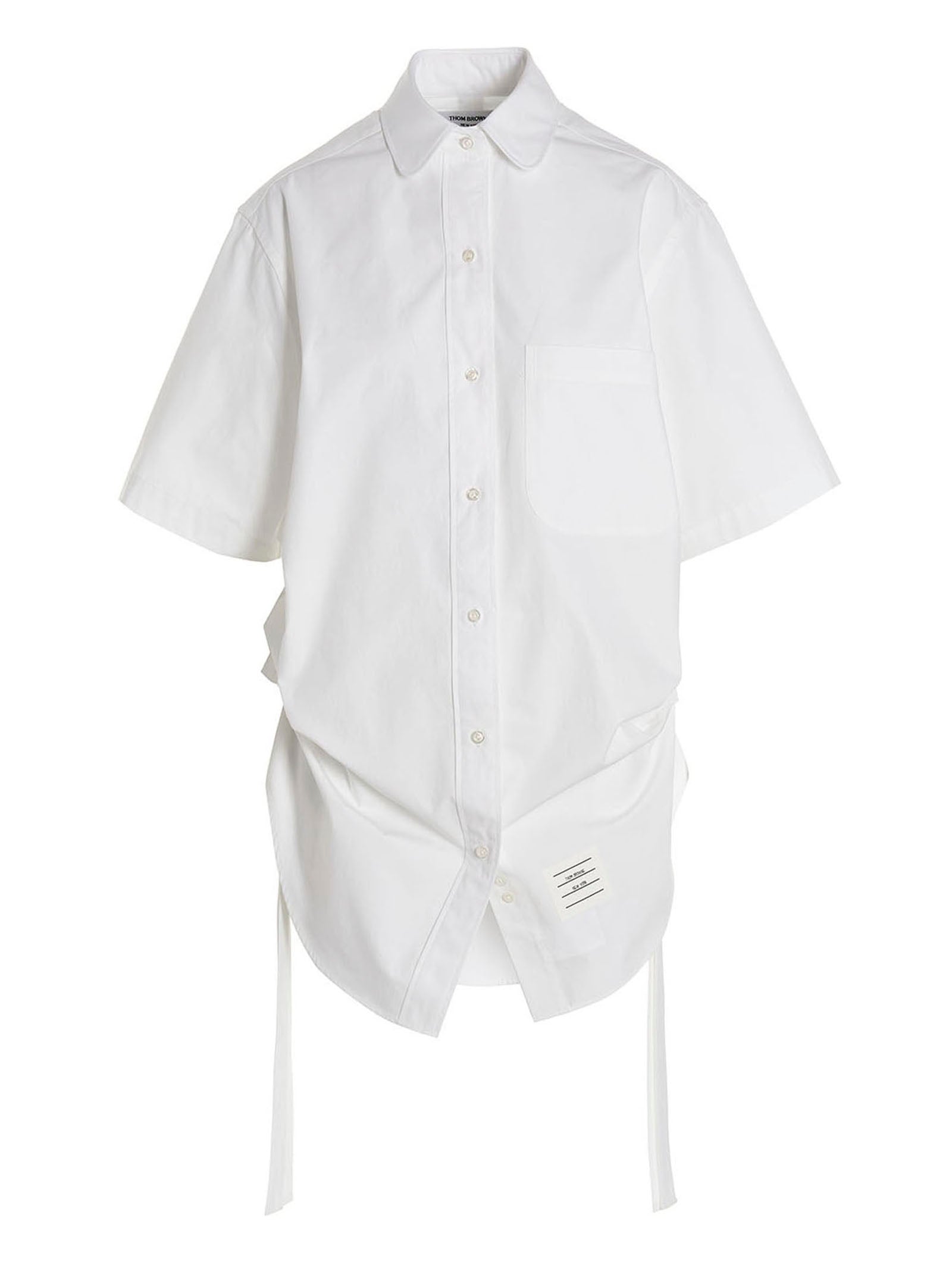 Shirt Dress White Cotton Skirt